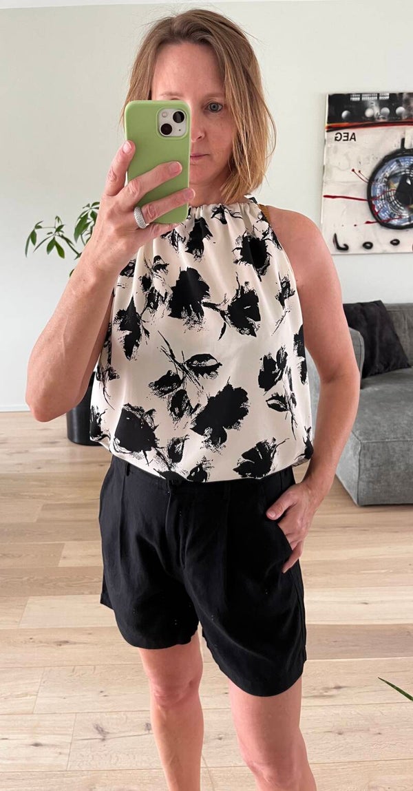 Lava short, black linnen