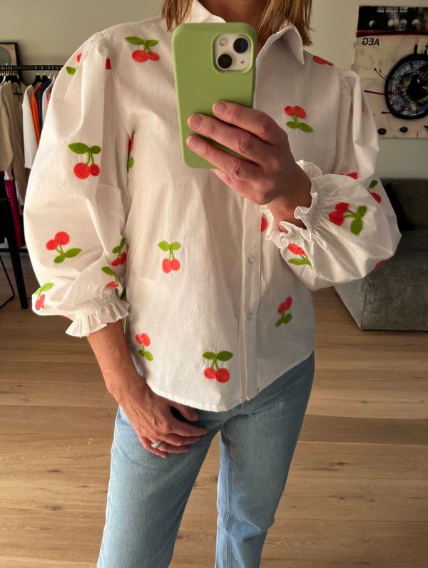 Cindy blouse, cherry