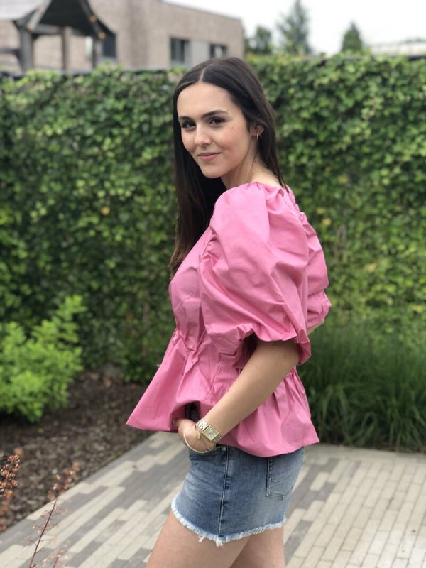 ScarlettGZ blouse, bubble gum roze