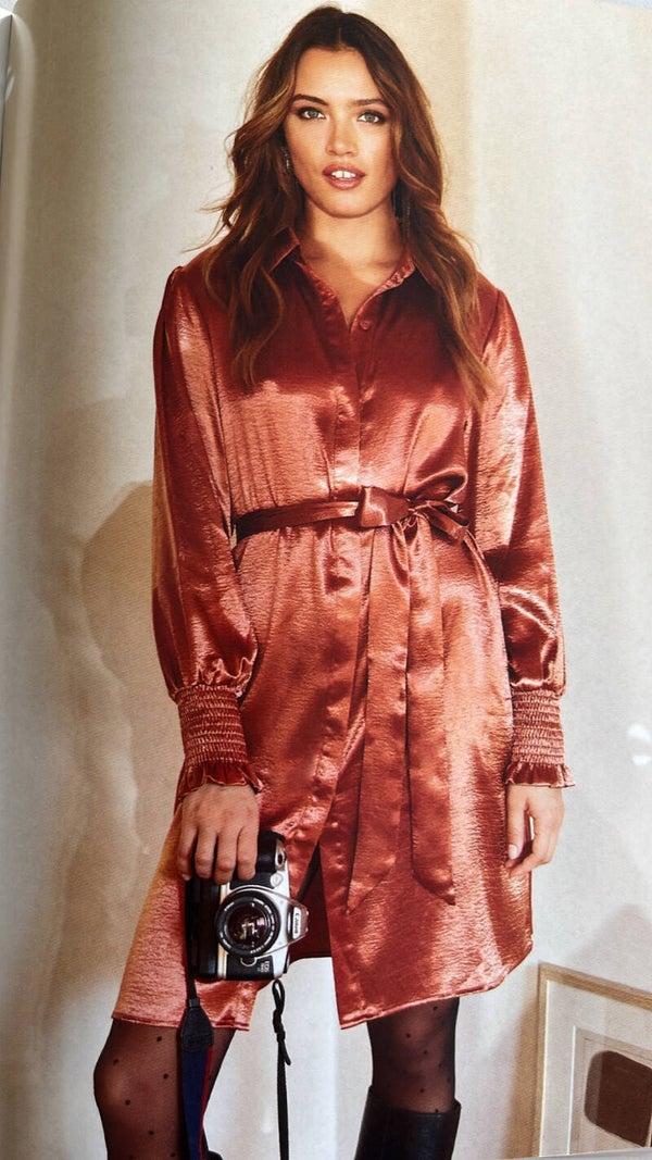 Indie dress, roest-oranje