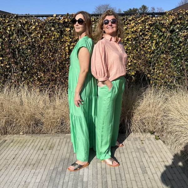 Satijnen broek Emeraude