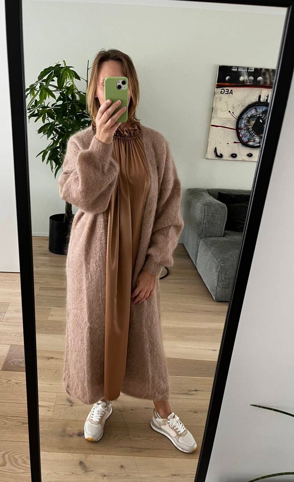 Gilet Bea, mohair bruin