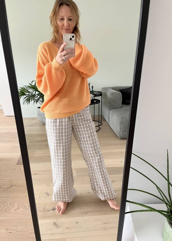 Knitted sweater Annick, abricot