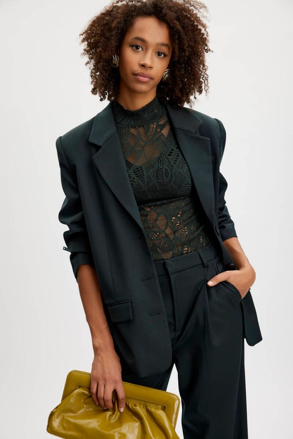 Hilma GZ lace tank top, jet set green