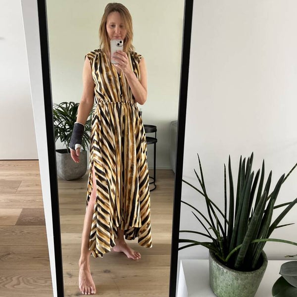 CMMae dress, raffia mix