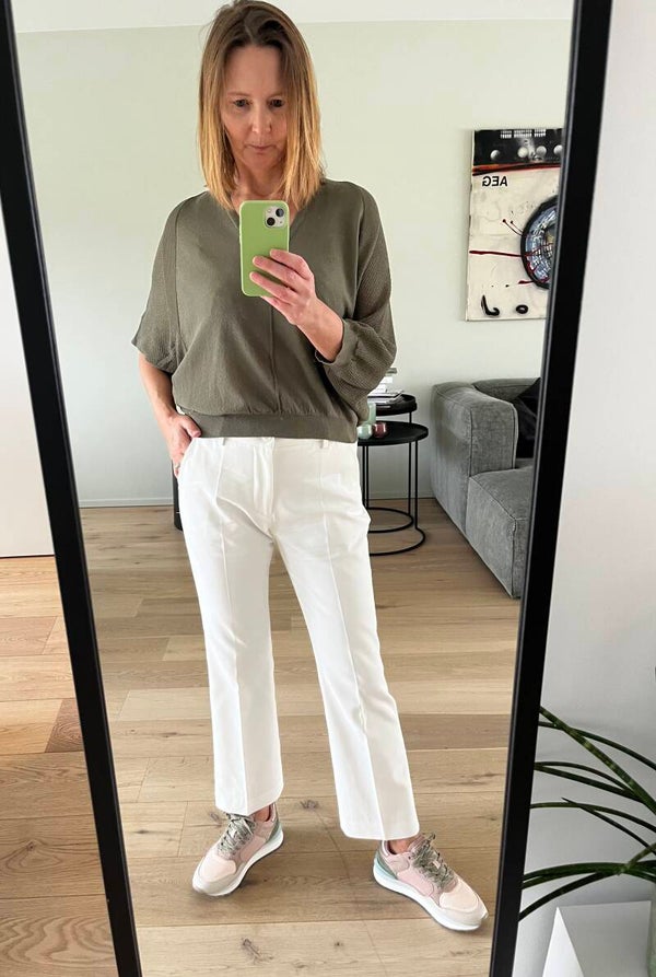 Isadora ankle pants, off-white