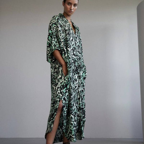 CM Sabina kaftan, green mix