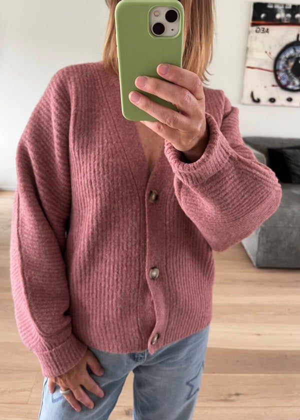 Cara cardigan, mineral red
