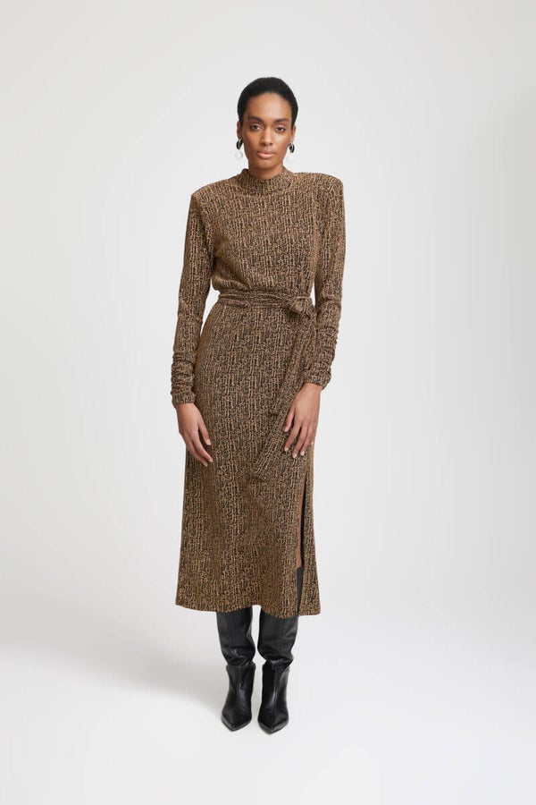 GlowyGZ long dress, gold