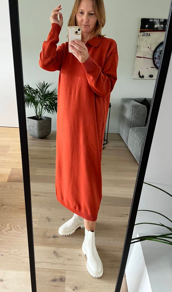 Paulina dress, roestbruin