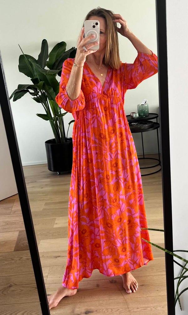 Femme dress, purple flower