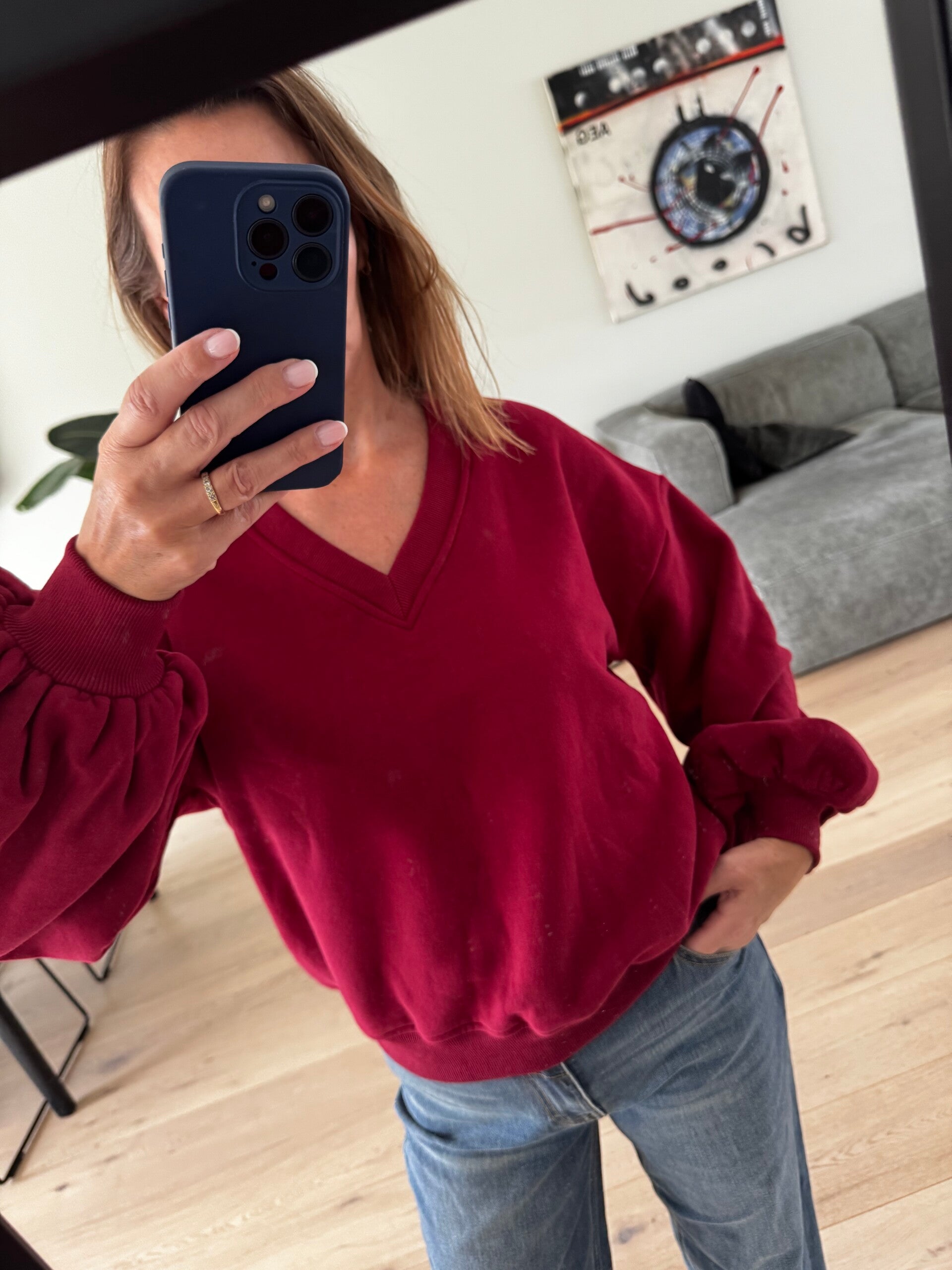 Kyomi sweater, burgundy