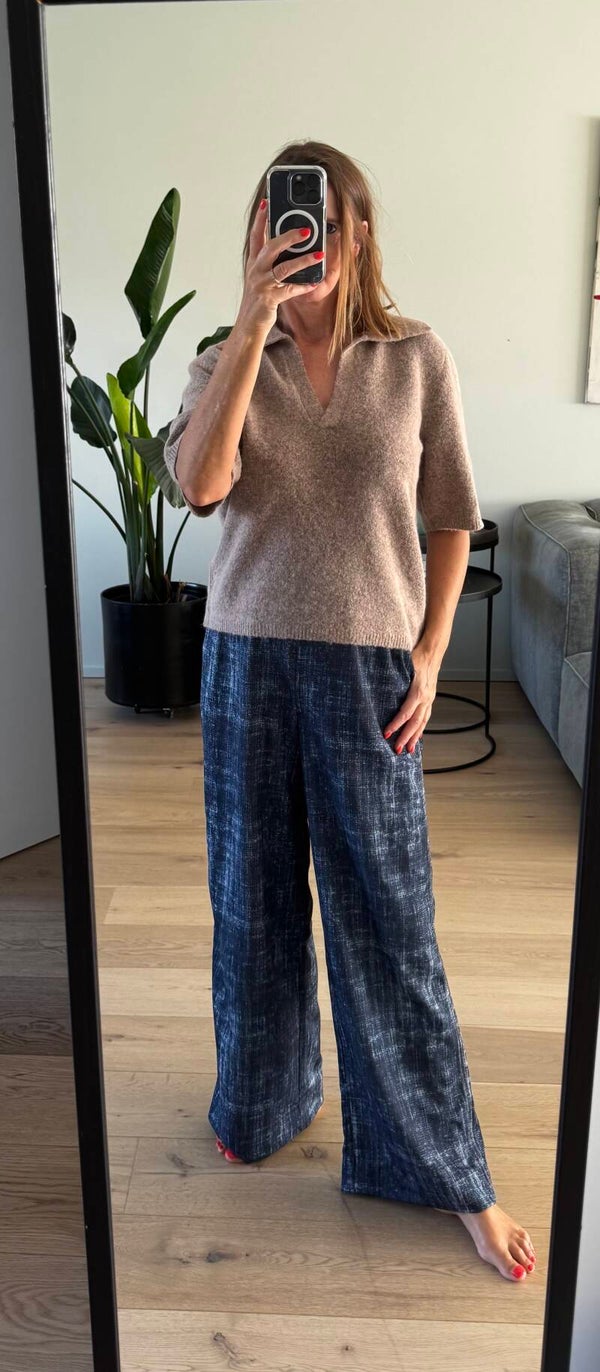 Demiagz pants, dark denim structure