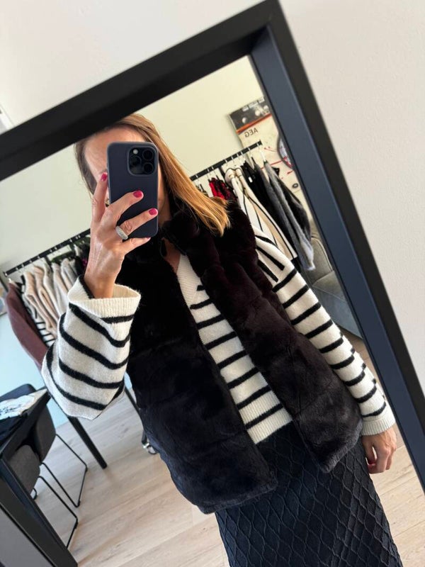 Foxy waistcoat, black