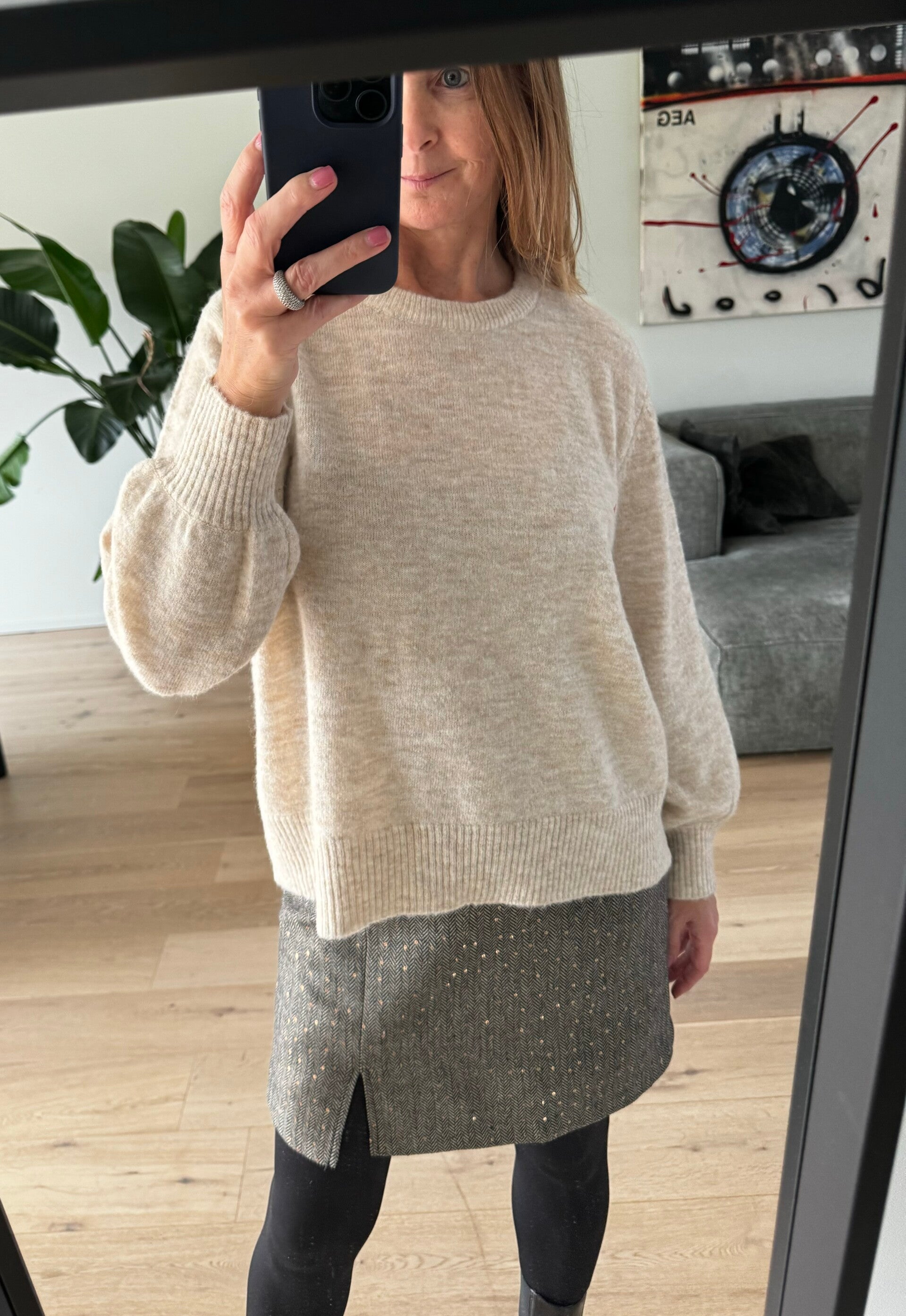 Knitted sweater Roxy, ecru