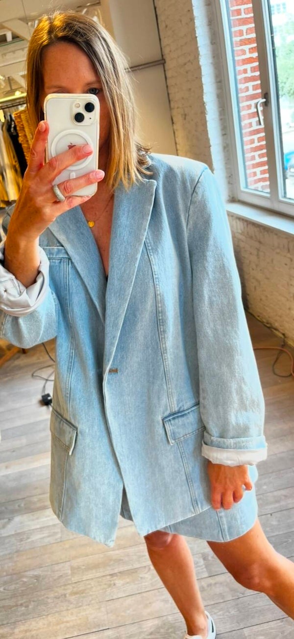 VellaGZ blazer, light blue washed