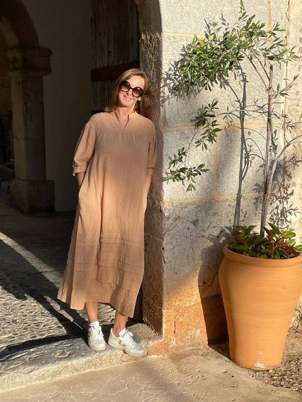 Mallorca Midi Dress, sand