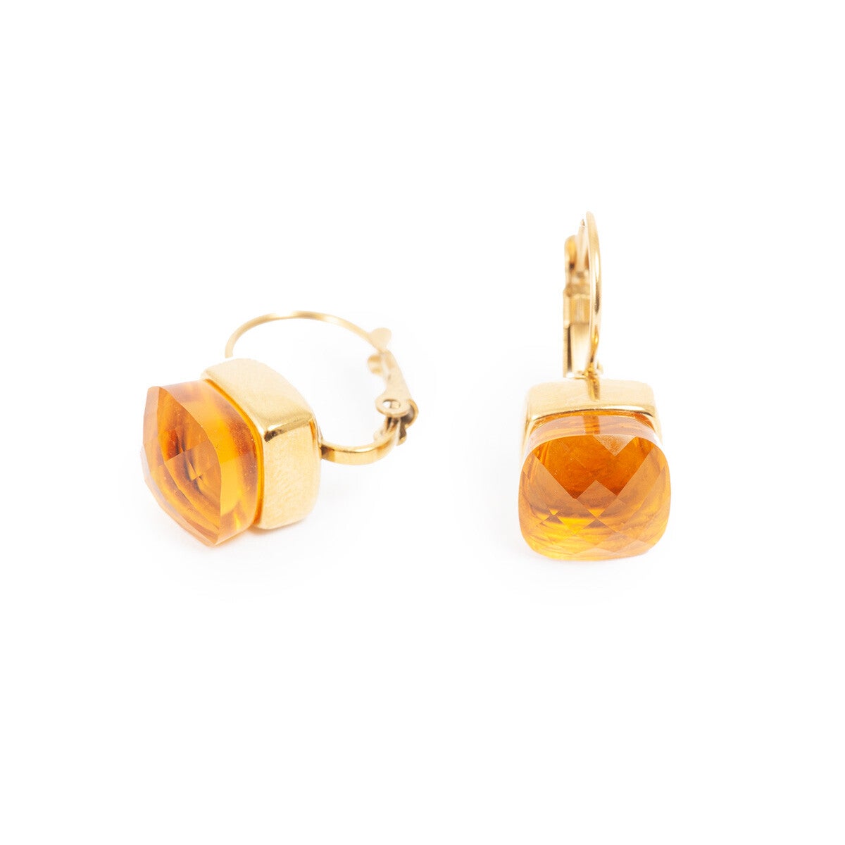 A&C Oslo -  Topaz Faceted Glass Earrings