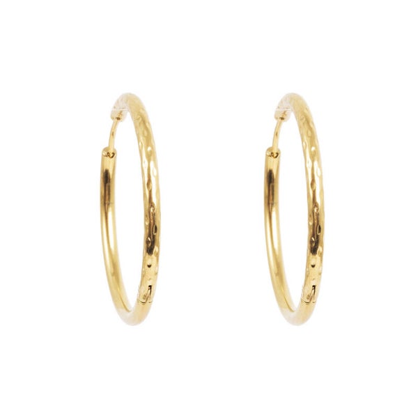 A&C Oslo -  Beaten/Smooth Hoop Earrings