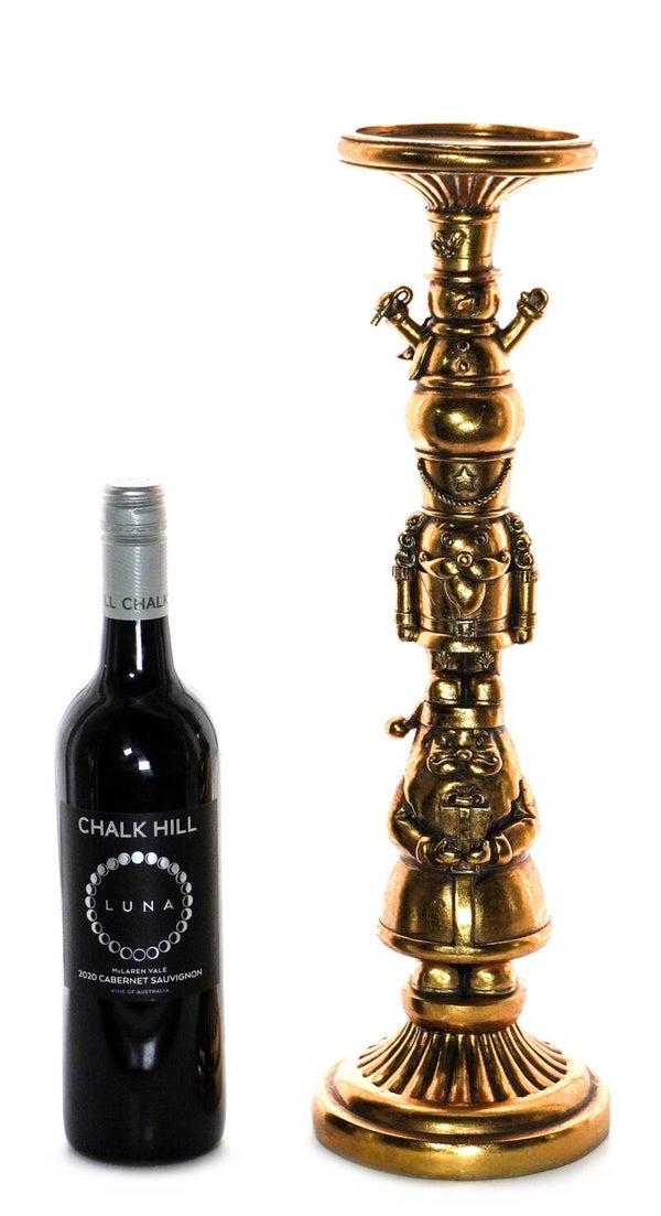 Gold Totem candle holder