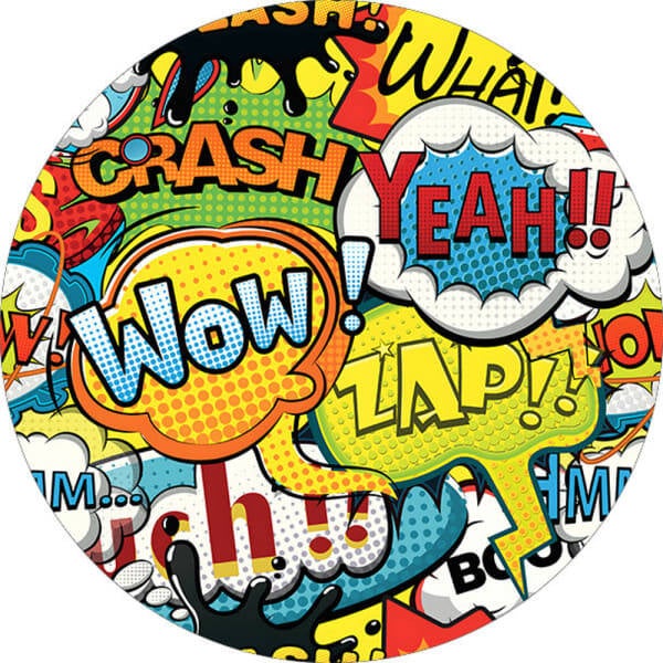 Glass coaster set Comic