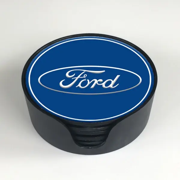 Glass coaster set Ford