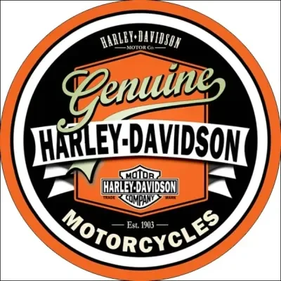 Glass coaster set Harley Davidson