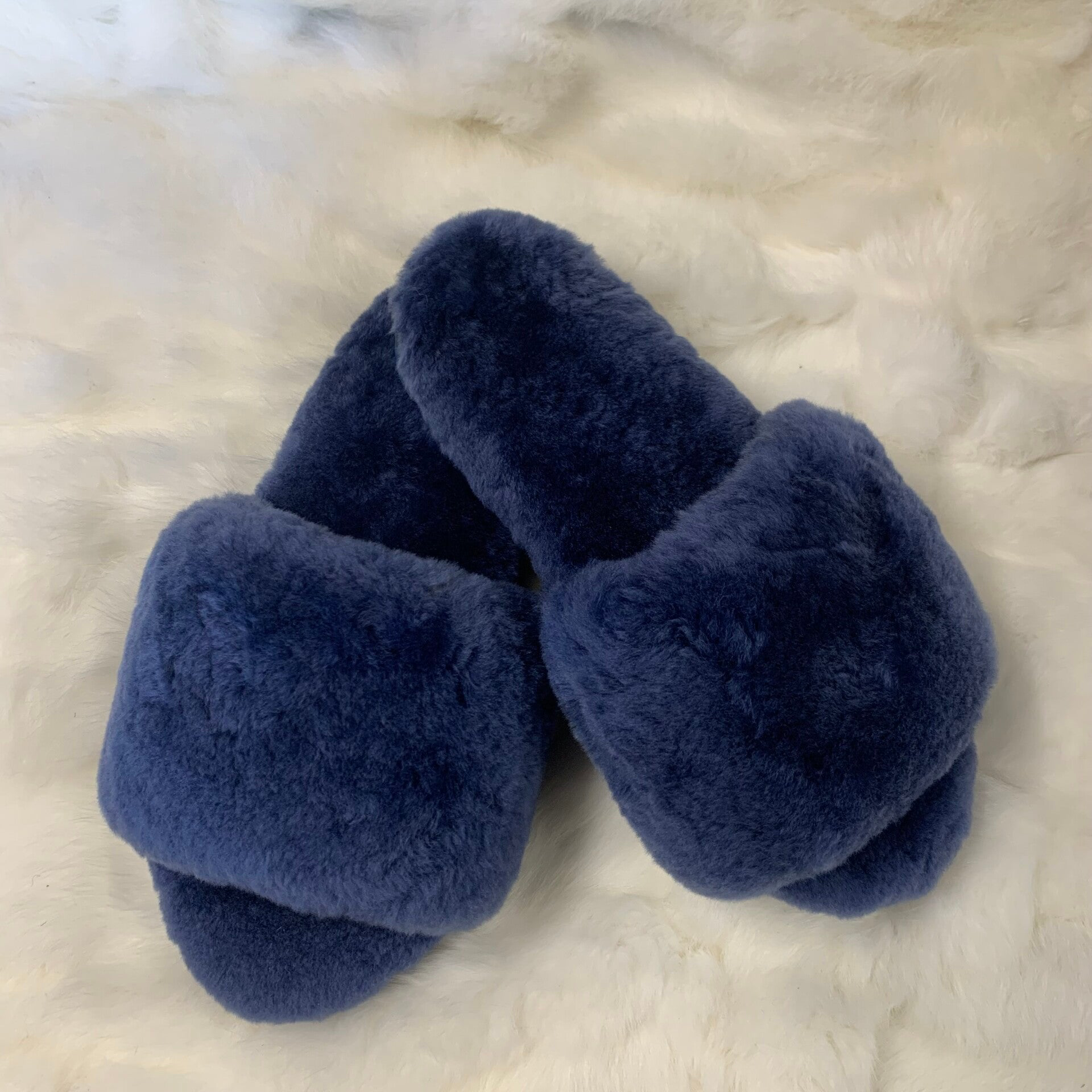 Navy - Merino Slide Slippers