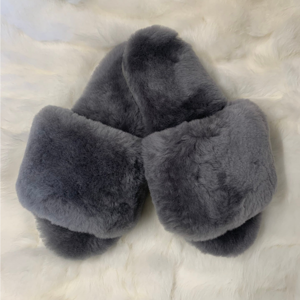 Charcoal - Merino Slide Slippers
