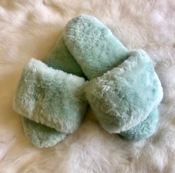 Baby Blue - Merino Slide Slippers