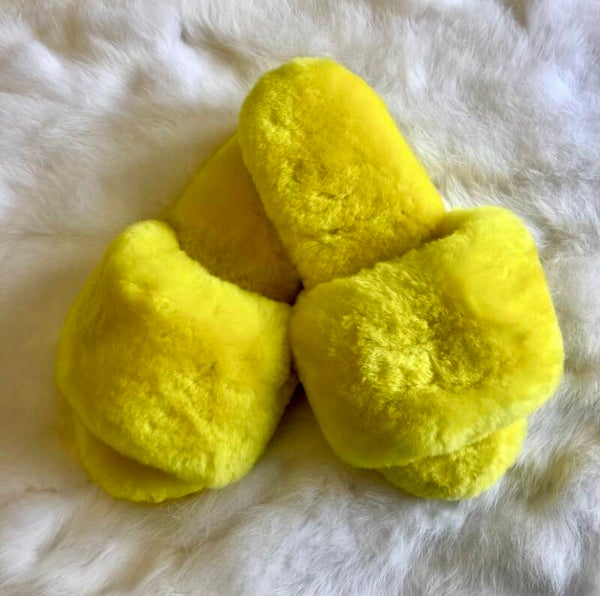 Yellow - Merino Slide Slippers