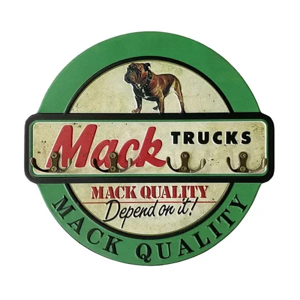 Metal Mack Sign With Hooks