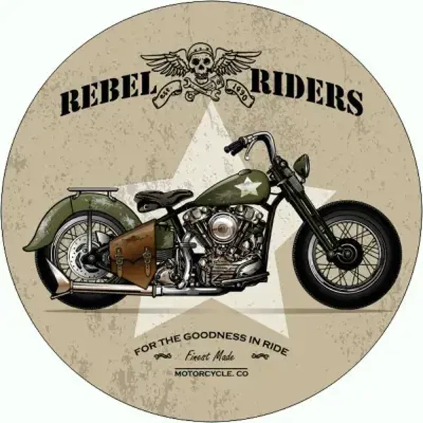 Glass coaster set Rebel Riders
