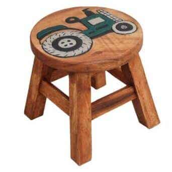Green tractor stool
