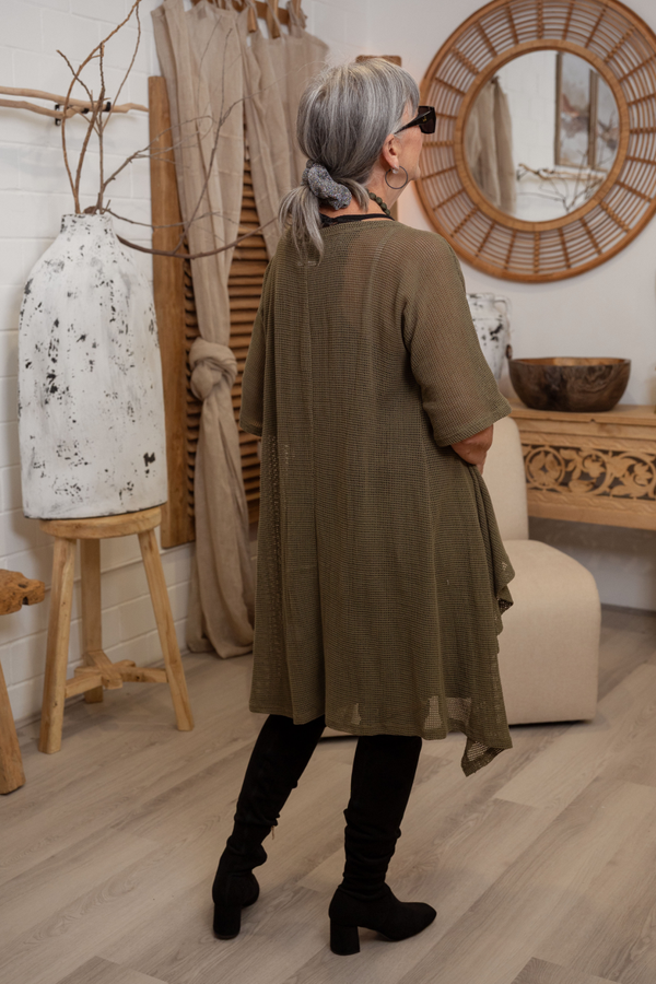 TMB - Riley Mesh Kimono, Olive