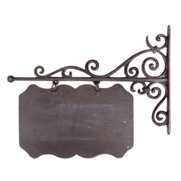 Rectangle cast iron sign board