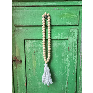 White Beaded Tassel
