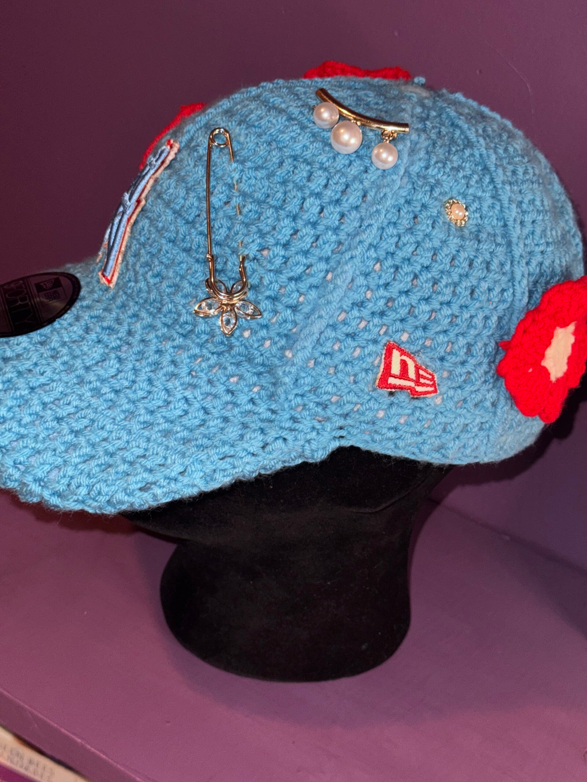 Crochet Knitted Baseball Hat
