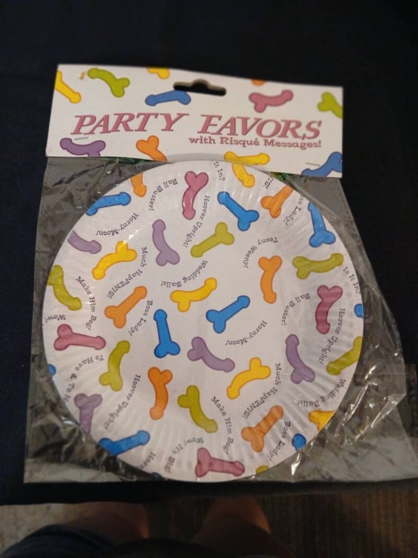 Penis Print Appetizer Plates