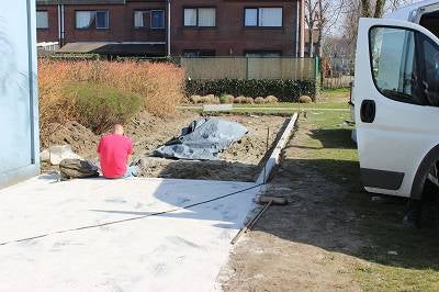 voorbereiding petanquebaan