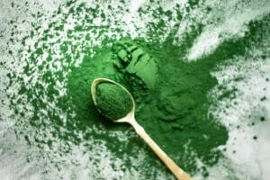 La spiruline est également une algue bleue verte. Elle présente également un profil nutritionnel intéressant du fait de sa richesse en protéines, vitamines et oméga 3, acides gras polyinsaturés, acides aminés essentiels et micronutriments.