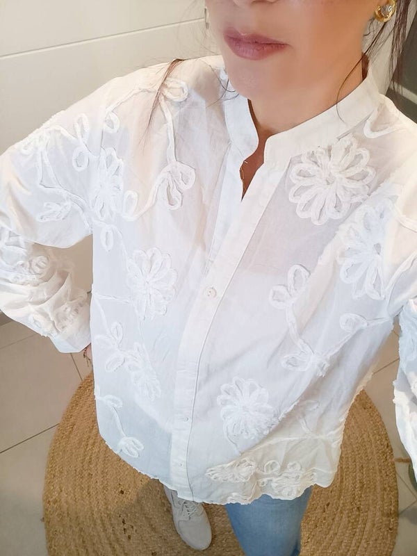 Chemise blanche brodé
