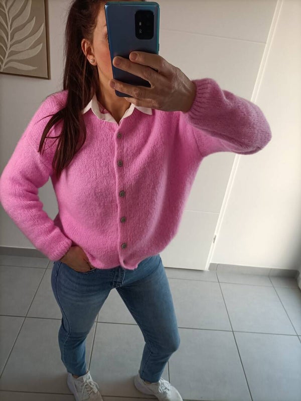 Gilet boutonné mohair