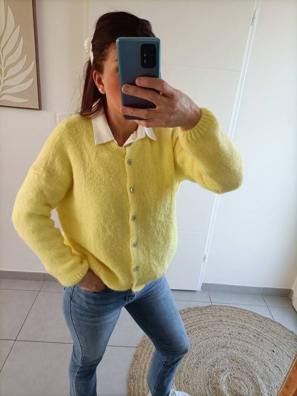 Gilet boutonné mohair