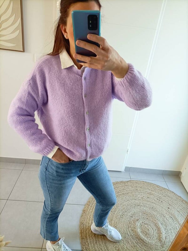 Gilet boutonné mohair