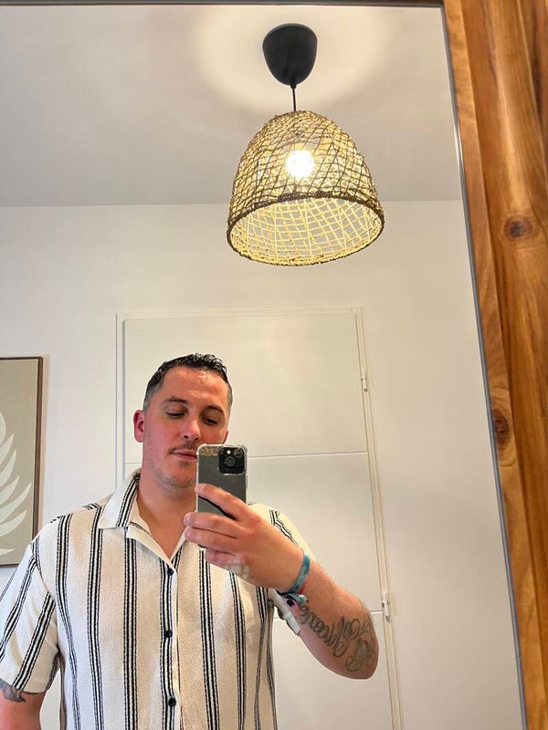 Chemise légère écrue à ligne noire