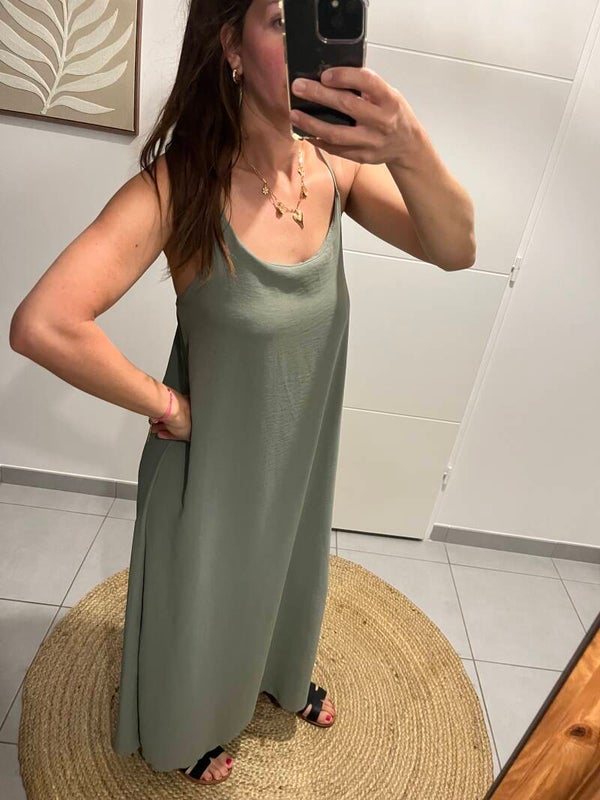 Robe fluide kaki