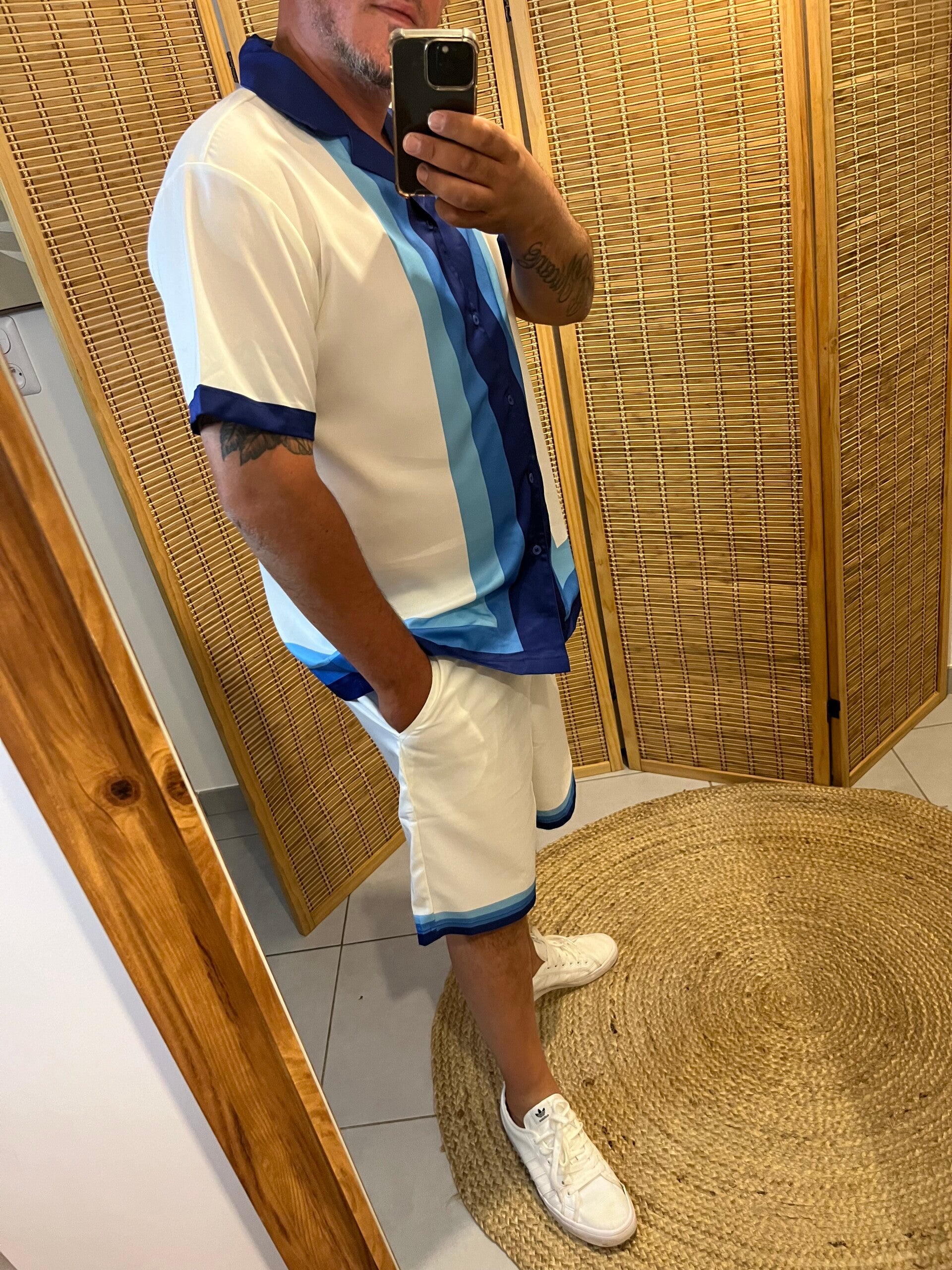 Ensemble short chemise fluide