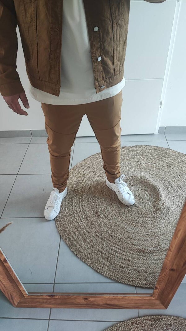 Pantalon fluide camel