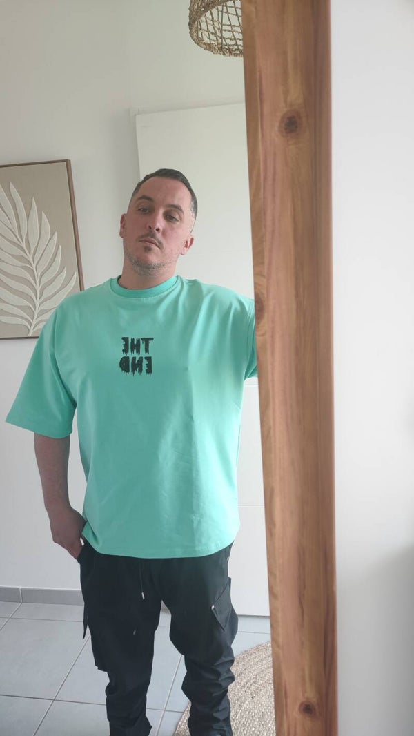 T-shirt Oversize Vert menthe "the End"